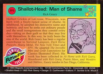 1993 Majestic Comic Future Stars - Star Players #SP2 Shallot-Head: Man of Shame Back