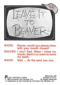 1983 Pacific Leave It To Beaver #10 Beaver, breakfast is not a race. - June Back