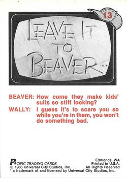 1983 Pacific Leave It To Beaver #13 Go see a girl? I'd rather smell a skunk. - Beaver Back