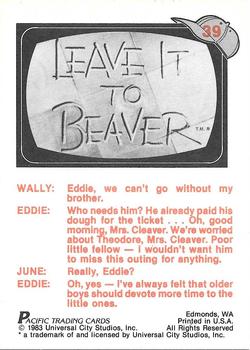 1983 Pacific Leave It To Beaver #39 A kid like Eddie Haskell only comes along about once in a couple hundred years. - Wally Back