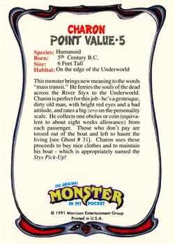 1991 Topps Monster in My Pocket (US Edition) - Hobby Version (No Card Numbers) #NNO Charon Back