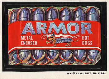 1973 Topps Wacky Packages 4th Series #NNO Armor Hot Dogs Front