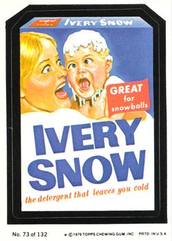 1979 Topps Wacky Packages (2nd Series Rerun) #73 Ivery Snow Front