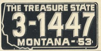 1953 Topps License Plates (R714-13) #17 Montana Front