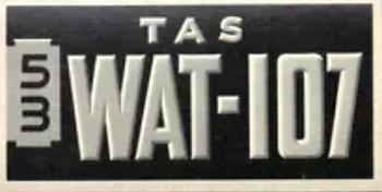 1953 Topps License Plates (R714-13) #61 Tasmania Front