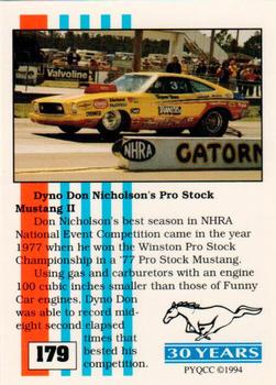 1994 Performance Years Mustang Cards II (30 Years) #179 Dyno Don's Pro Stock Back