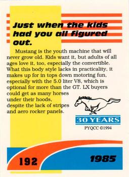 1994 Performance Years Mustang Cards II (30 Years) #192 Just when the kids had you all figured out. Back