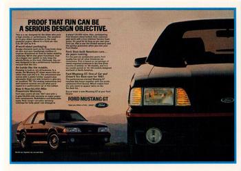 1994 Performance Years Mustang Cards II (30 Years) #193 Proof that fun can be a serious design objective. Front