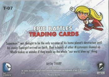 2014 Cryptozoic DC Comics: Epic Battles - Bam! Stickers #T-07 Supergirl Back