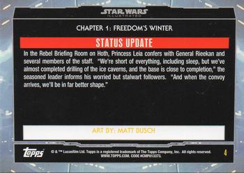 2015 Topps Star Wars Illustrated The Empire Strikes Back #4 Status Update Back