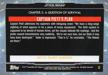 2015 Topps Star Wars Illustrated The Empire Strikes Back #31 Captain Piett's Plan Back