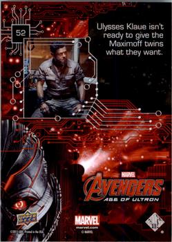 2015 Upper Deck Avengers Age of Ultron #52 Age of Ultron Back