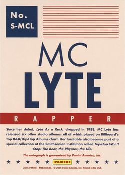 2015 Panini Americana - Signatures #S-MCL MC Lyte Back