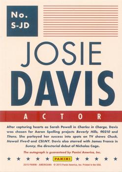 2015 Panini Americana - Signatures #S-JD Josie Davis Back