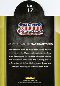 2015 Panini Americana - On the Tube Modern #17 Mary Elizabeth Mastrantonio Back