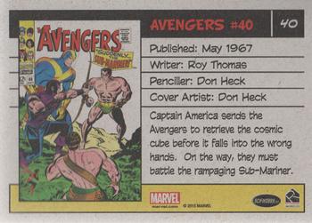 2015 Rittenhouse Marvel The Avengers Silver Age #40 Avengers #40 Back