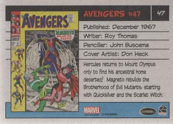 2015 Rittenhouse Marvel The Avengers Silver Age #47 Avengers #47 Back