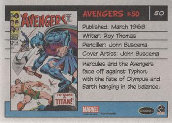 2015 Rittenhouse Marvel The Avengers Silver Age #50 Avengers #50 Back