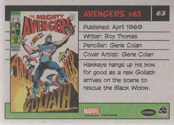 2015 Rittenhouse Marvel The Avengers Silver Age #63 Avengers #63 Back