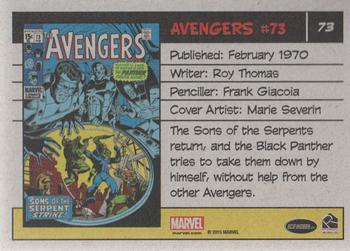 2015 Rittenhouse Marvel The Avengers Silver Age #73 Avengers #73 Back
