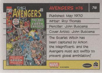 2015 Rittenhouse Marvel The Avengers Silver Age #76 Avengers #76 Back