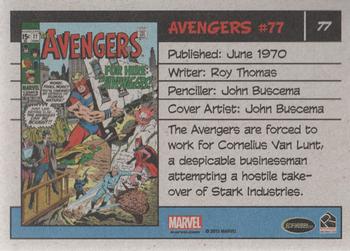 2015 Rittenhouse Marvel The Avengers Silver Age #77 Avengers #77 Back