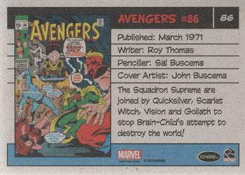 2015 Rittenhouse Marvel The Avengers Silver Age #86 Avengers #86 Back