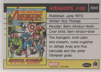 2015 Rittenhouse Marvel The Avengers Silver Age #100 Avengers #100 Back