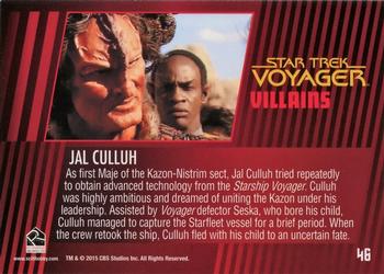 2015 Rittenhouse Star Trek: Voyager: Heroes and Villains #46 Jal Culluh Back