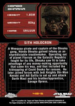 2015 Topps Chrome Star Wars Perspectives Jedi vs. Sith #48-S Hondo Ohnaka Back