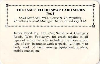 1968 James Flood Swap (Australia) #1 12-16 Sunbeam 1913 Back
