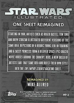 2015 Topps Star Wars Illustrated The Empire Strikes Back - One Sheet Reimagined #MP-5 Mike Allred Back