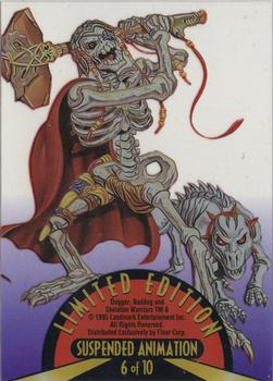 1995 Fleer Skeleton Warriors - Suspended Animation #6 Dagger & Baddog Back