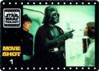 1997 Smiths Crisps Star Wars Movie Shots #1 Darth Vader and Princess Leia Organa Front