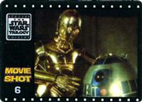 1997 Smiths Crisps Star Wars Movie Shots #6 R2-D2 and C-3PO Front