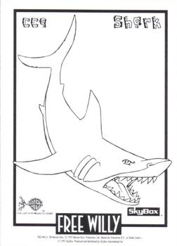1995 SkyBox Free Willy 2: The Adventure Home - Coloring Cards #CC9 Shark Back