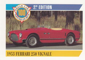 1992 Panini Dream Cars 2nd Edition #4 1953 Ferrari 250 Vignale Front