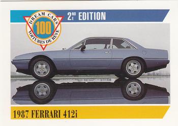 1992 Panini Dream Cars 2nd Edition #18 1987 Ferrari 412i Front