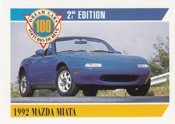 1992 Panini Dream Cars 2nd Edition #19 1992 Mazda Miata Front