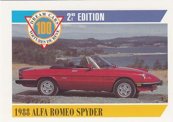 1992 Panini Dream Cars 2nd Edition #25 1988 Alfa Romeo Spyder Front