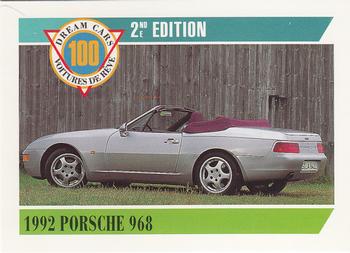 1992 Panini Dream Cars 2nd Edition #30 1992 Porsche 968 Front