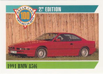 1992 Panini Dream Cars 2nd Edition #33 1991 BMW 850i Front