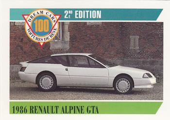 1992 Panini Dream Cars 2nd Edition #36 1986 Renault Alpine GTA Front