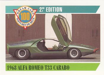 1992 Panini Dream Cars 2nd Edition #48 1968 Alfa Romeo T33 Carabo Front