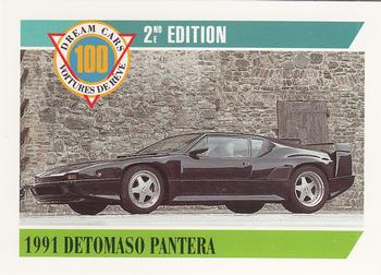 1992 Panini Dream Cars 2nd Edition #50 1991 Detomaso Pantera Front