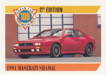 1992 Panini Dream Cars 2nd Edition #59 1991 Maserati Shamal Front