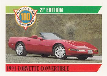 1992 Panini Dream Cars 2nd Edition #77 1991 Corvette Convertible Front