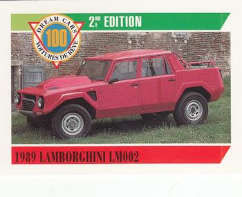 1992 Panini Dream Cars 2nd Edition #78 1989 Lamborghini LM002 Front