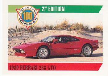 1992 Panini Dream Cars 2nd Edition #82 1989 Ferrari 288 GTO Front