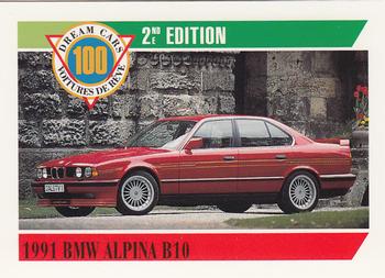 1992 Panini Dream Cars 2nd Edition #89 1991 BMW Alpina B10 Front
